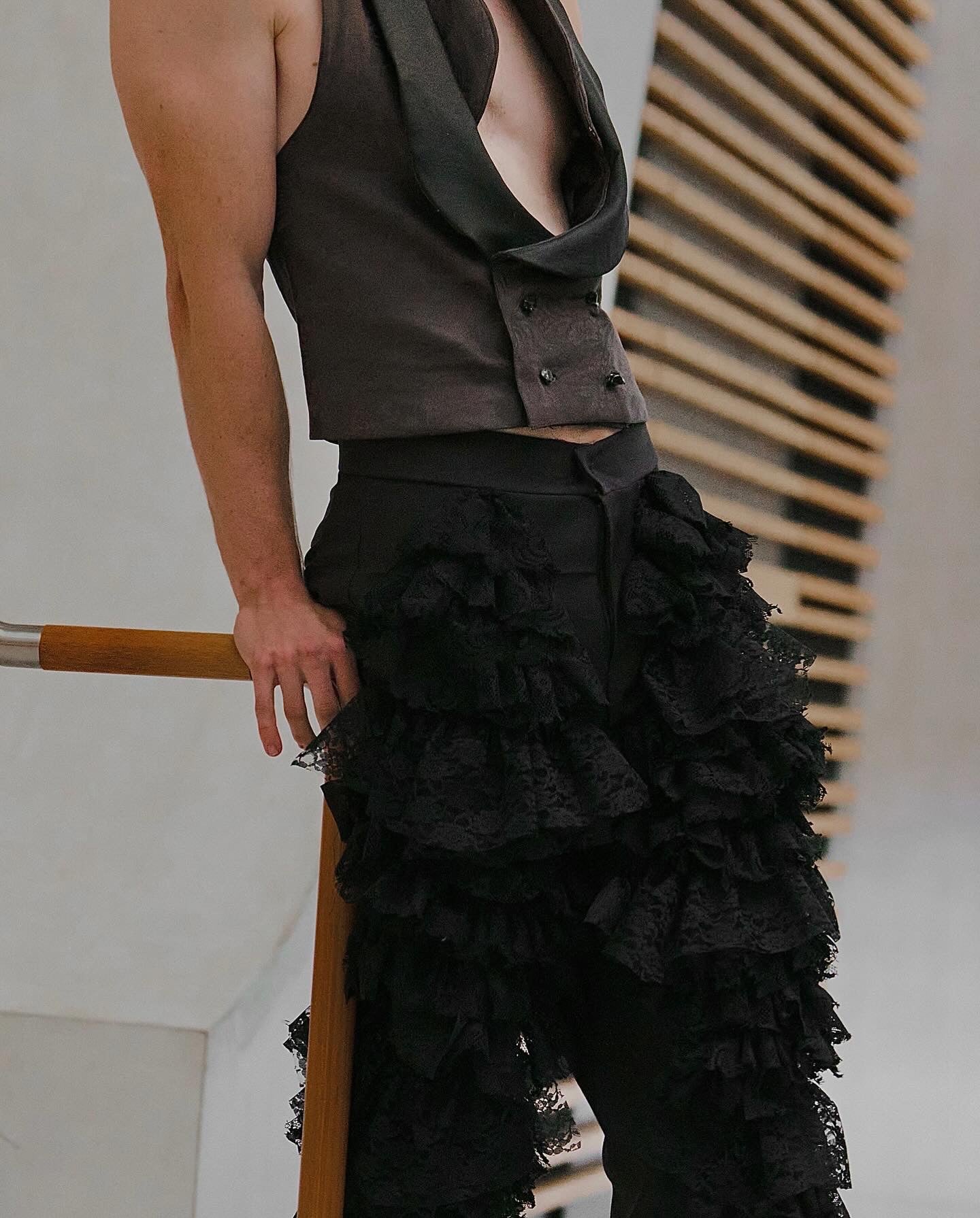 Lace Ruffle Pants