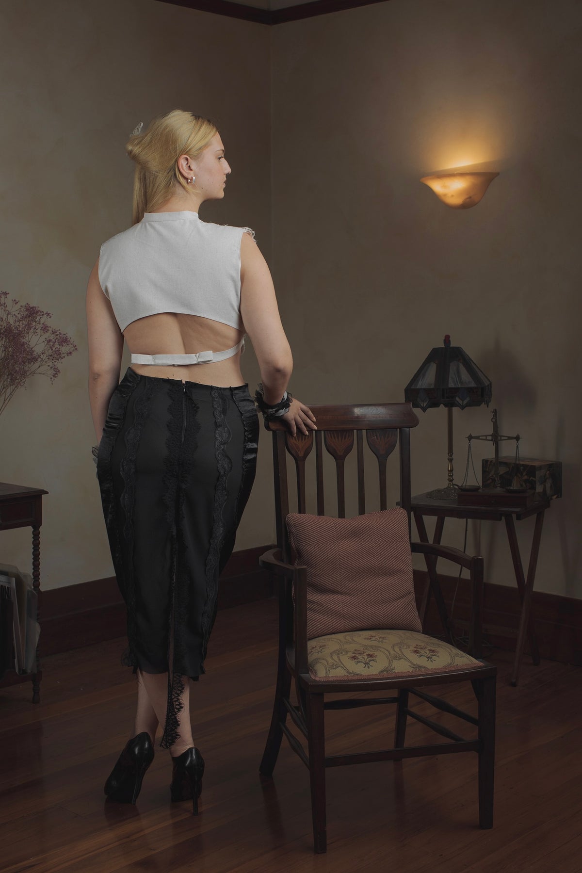 Tuxedo Bib Top