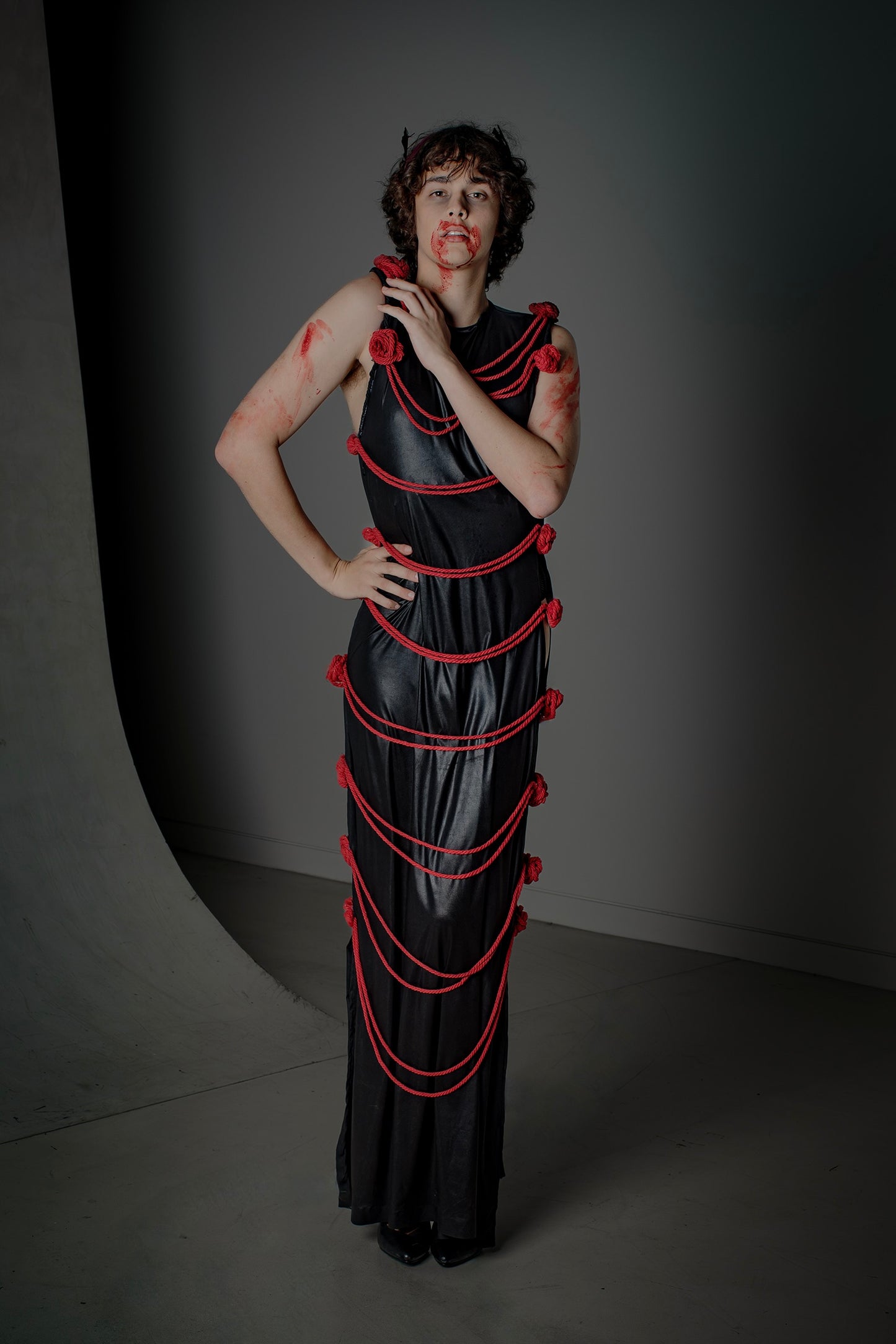 Braid Open Split Dress