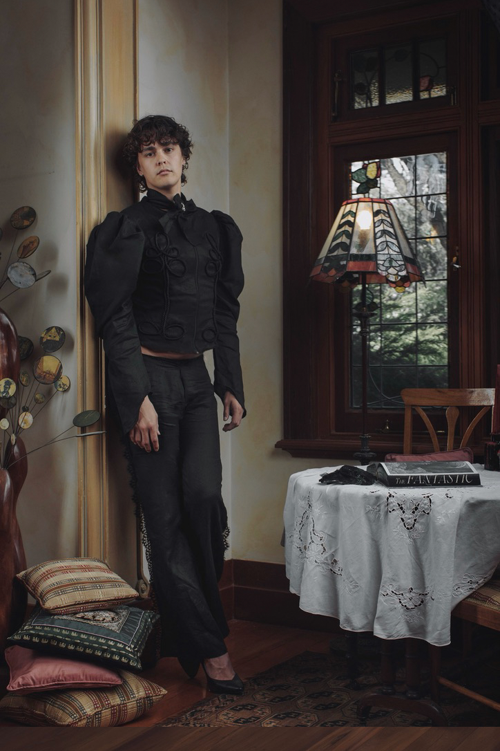 Low Waist Lace Tux Stripe Pants