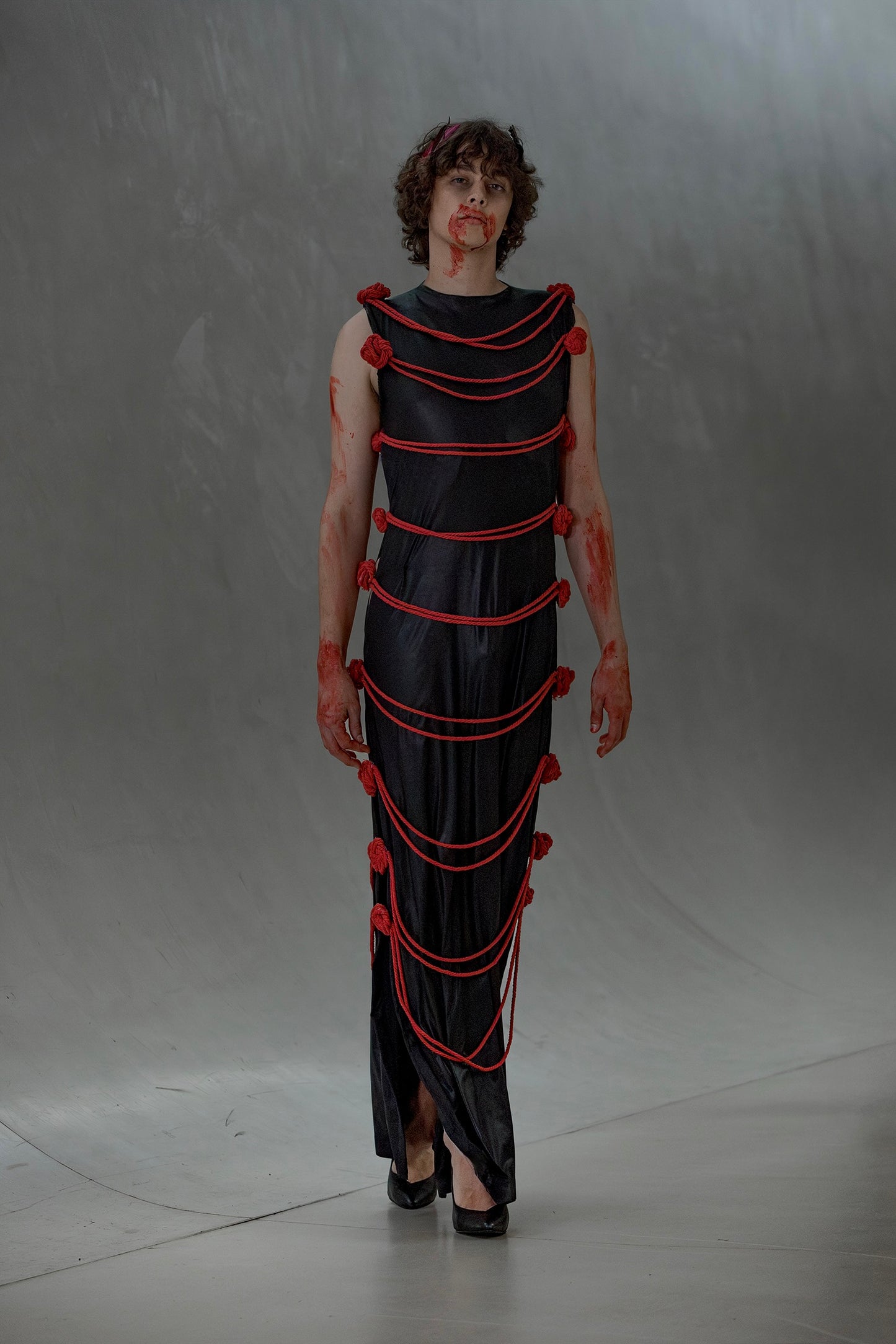 Braid Open Split Dress