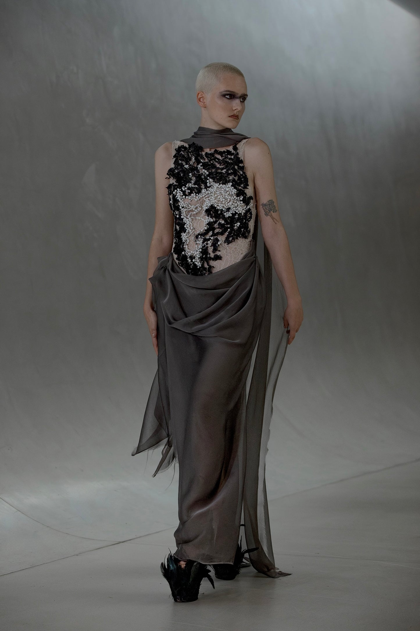 Black Sap Beaded Dress