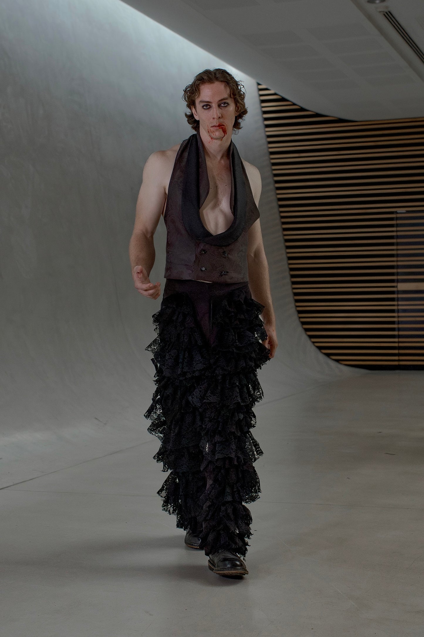 Lace Ruffle Pants