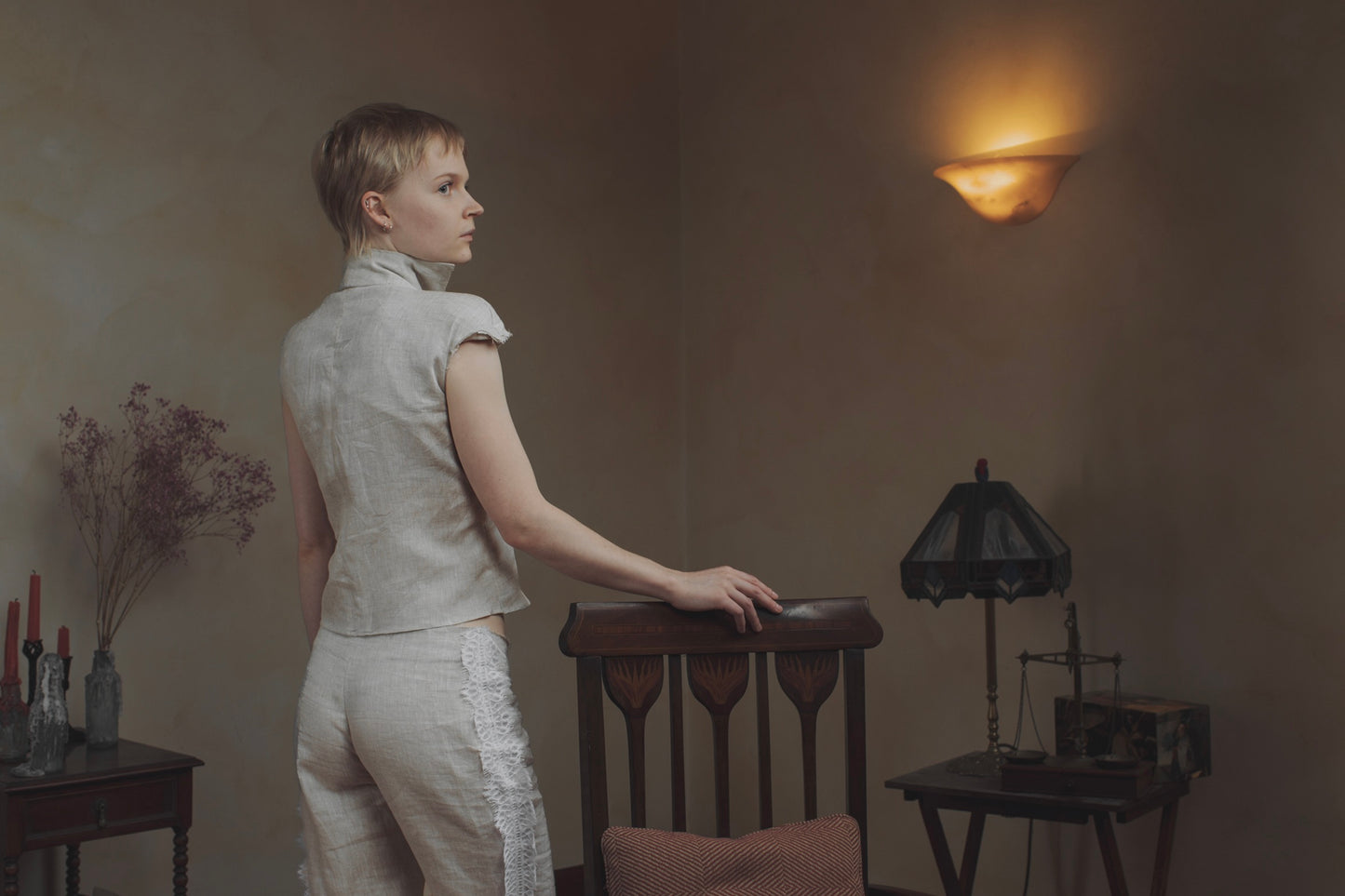 Short Cap-Sleeve Vest