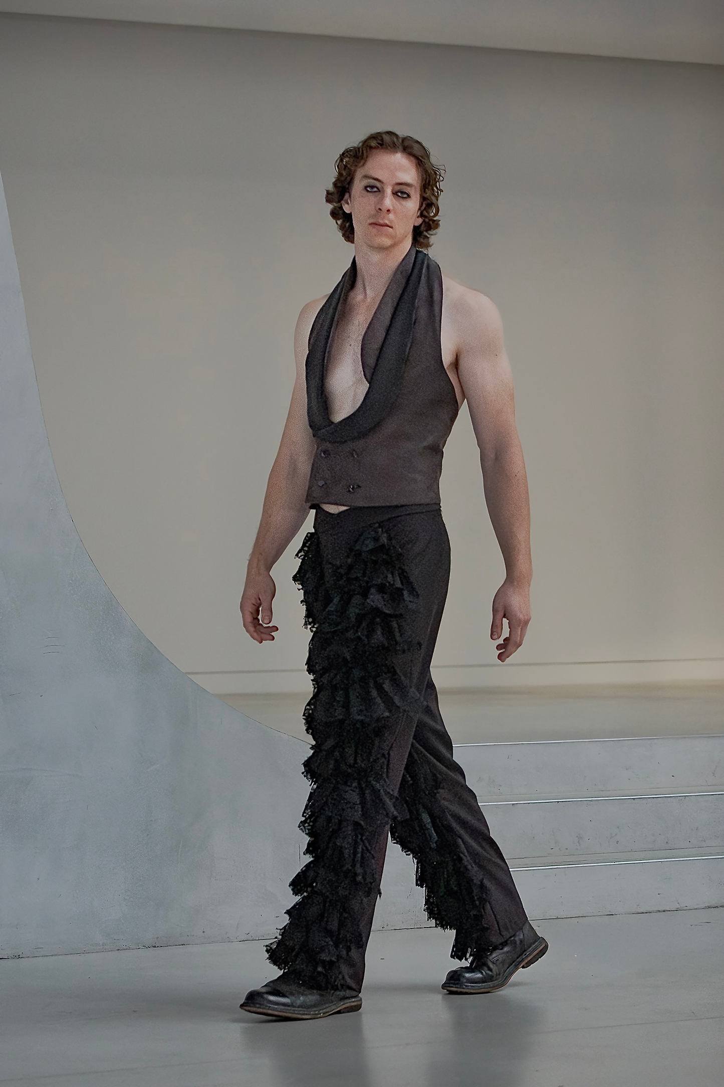 Lace Ruffle Pants