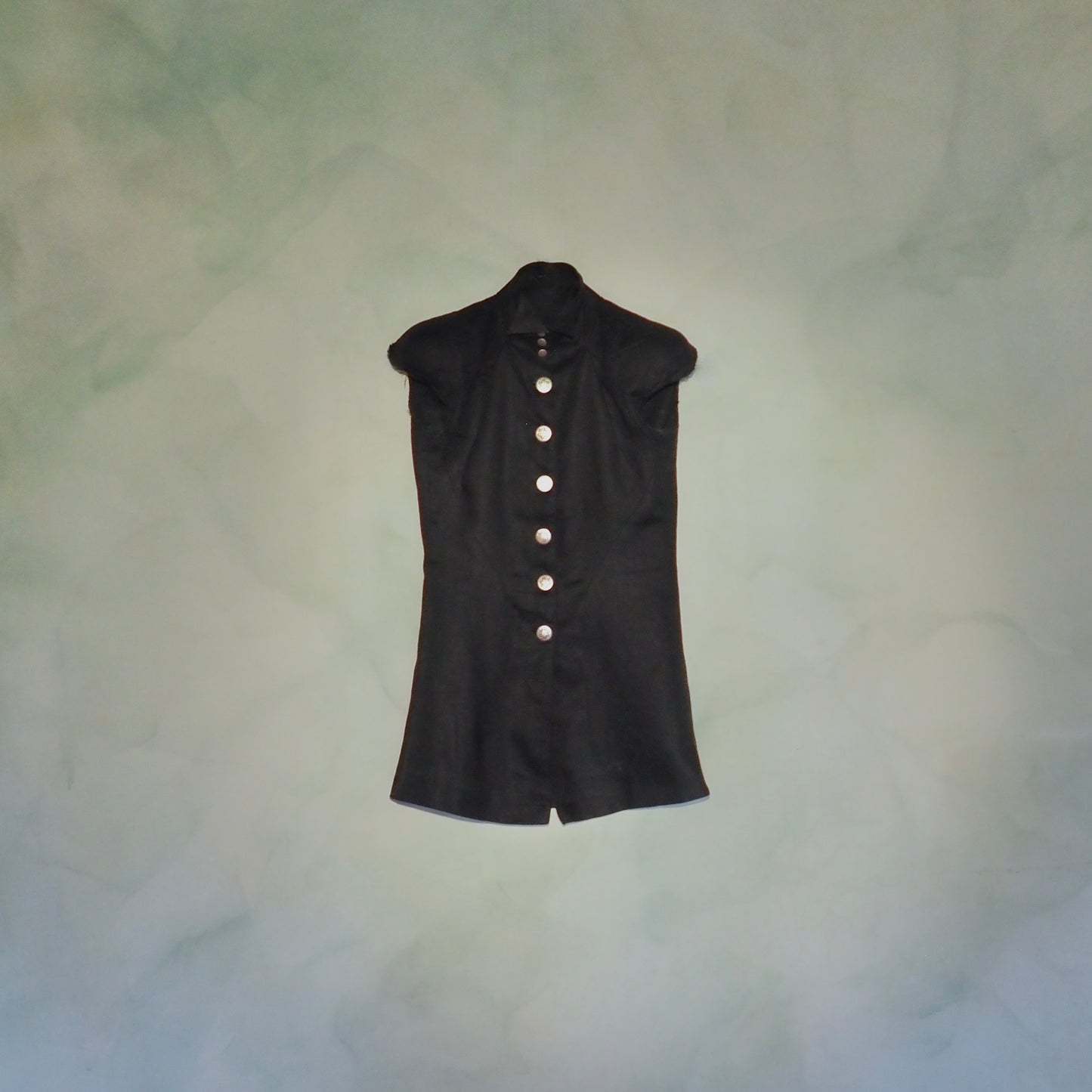 Long Cap-Sleeve Vest